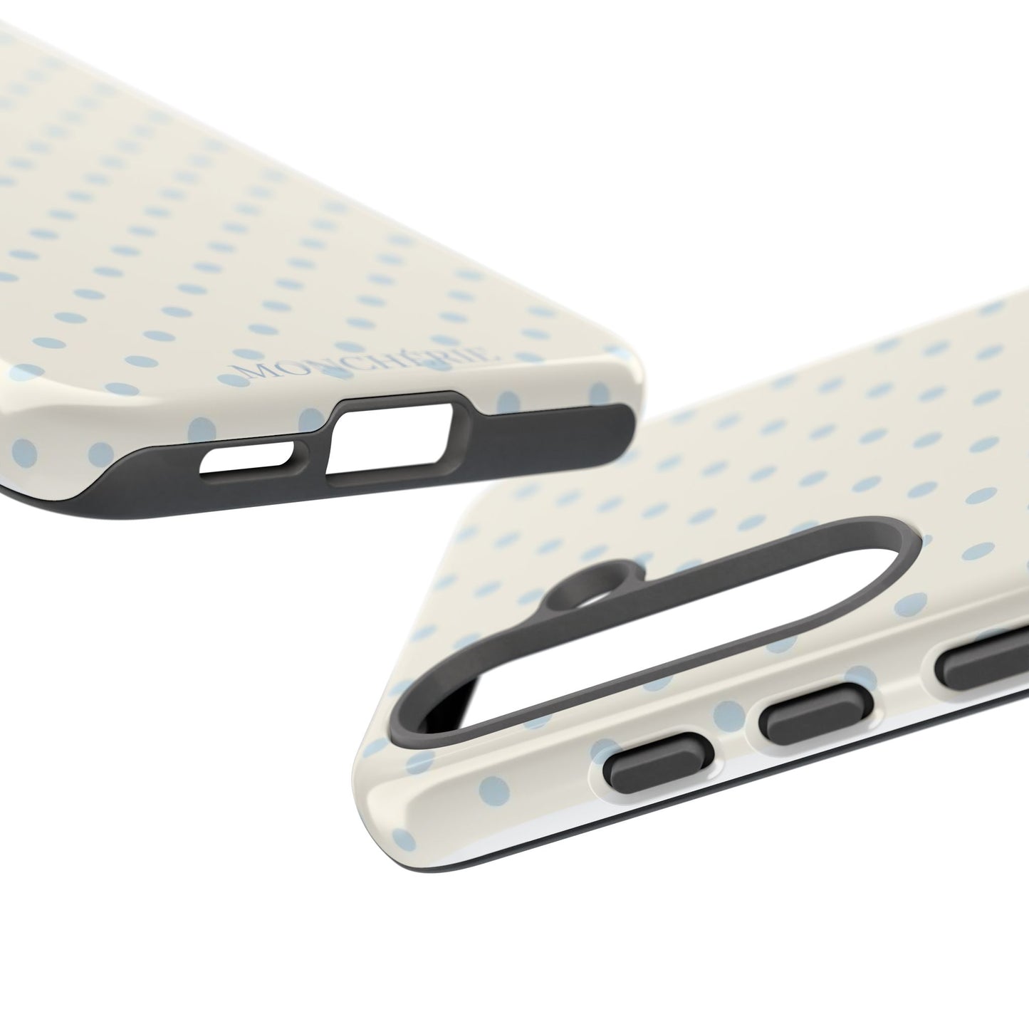 Blue and Cream Polka