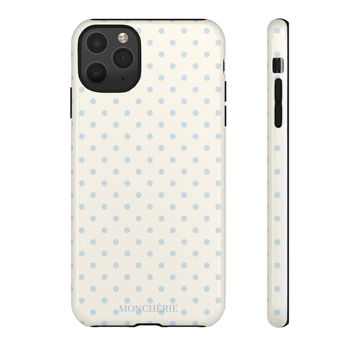 Blue and Cream Polka