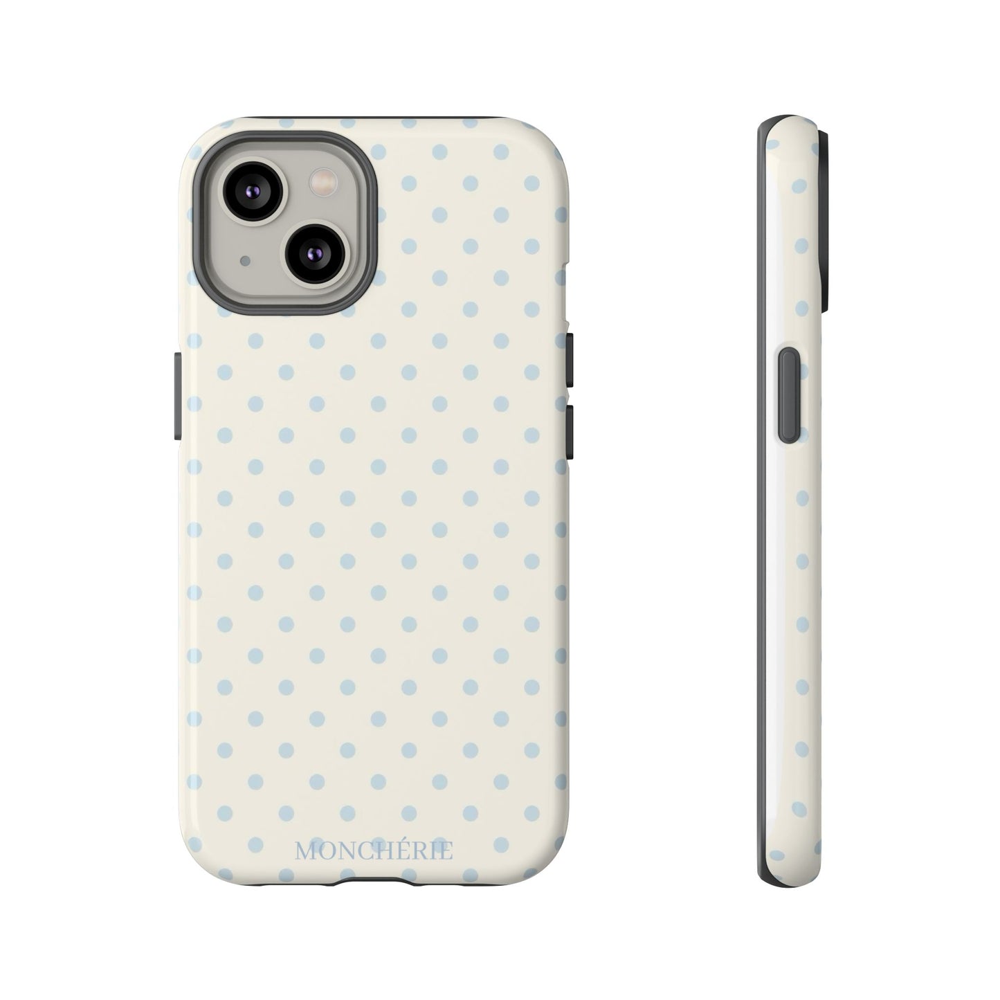 Blue and Cream Polka