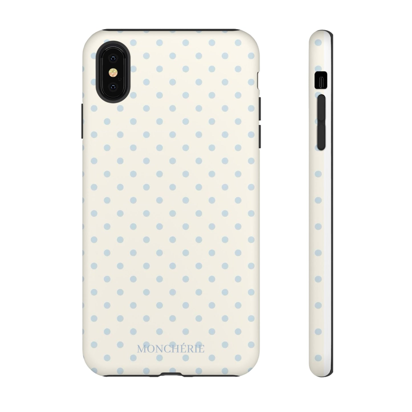 Blue and Cream Polka