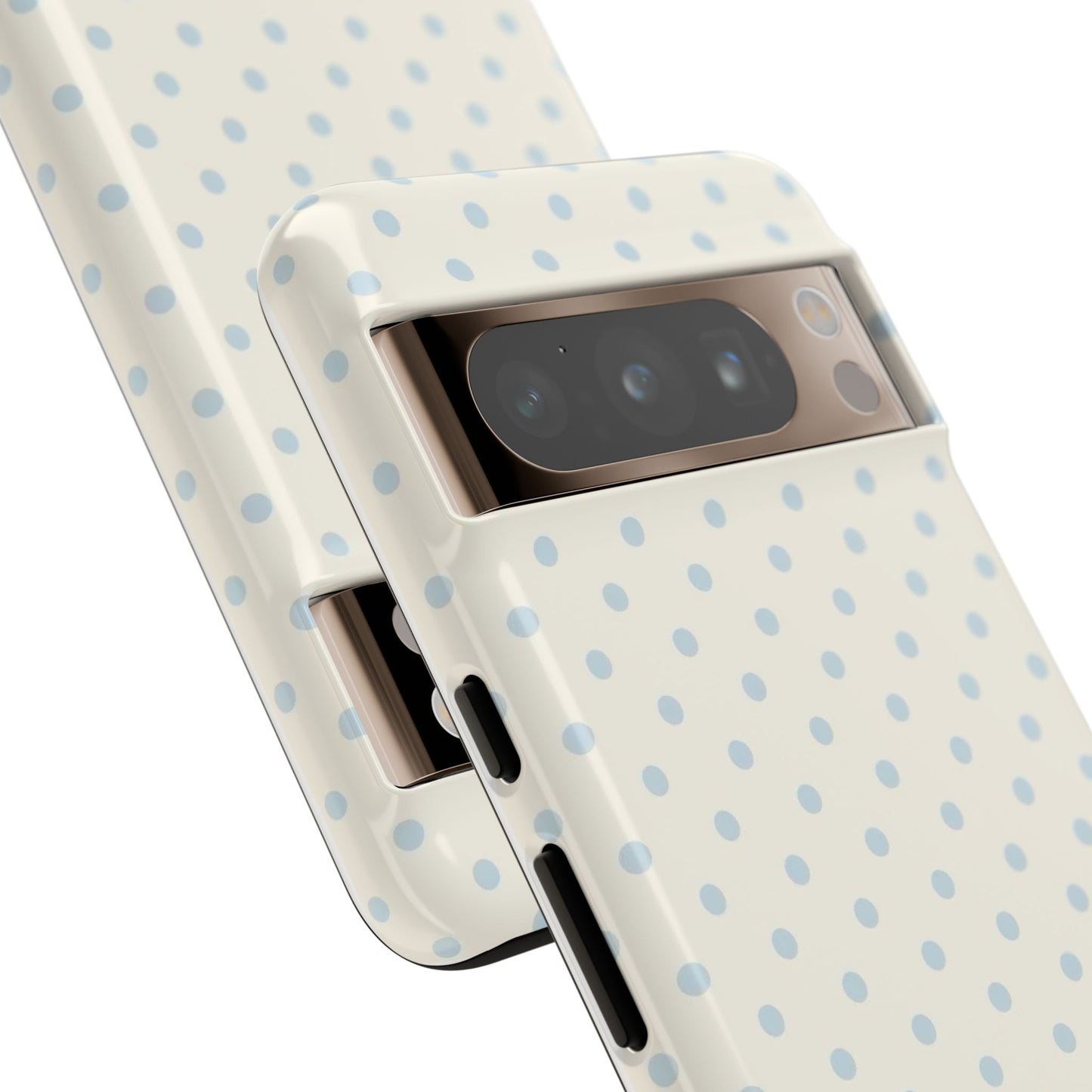 Blue and Cream Polka