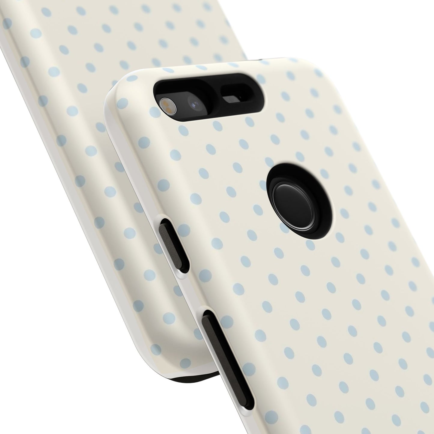 Blue and Cream Polka