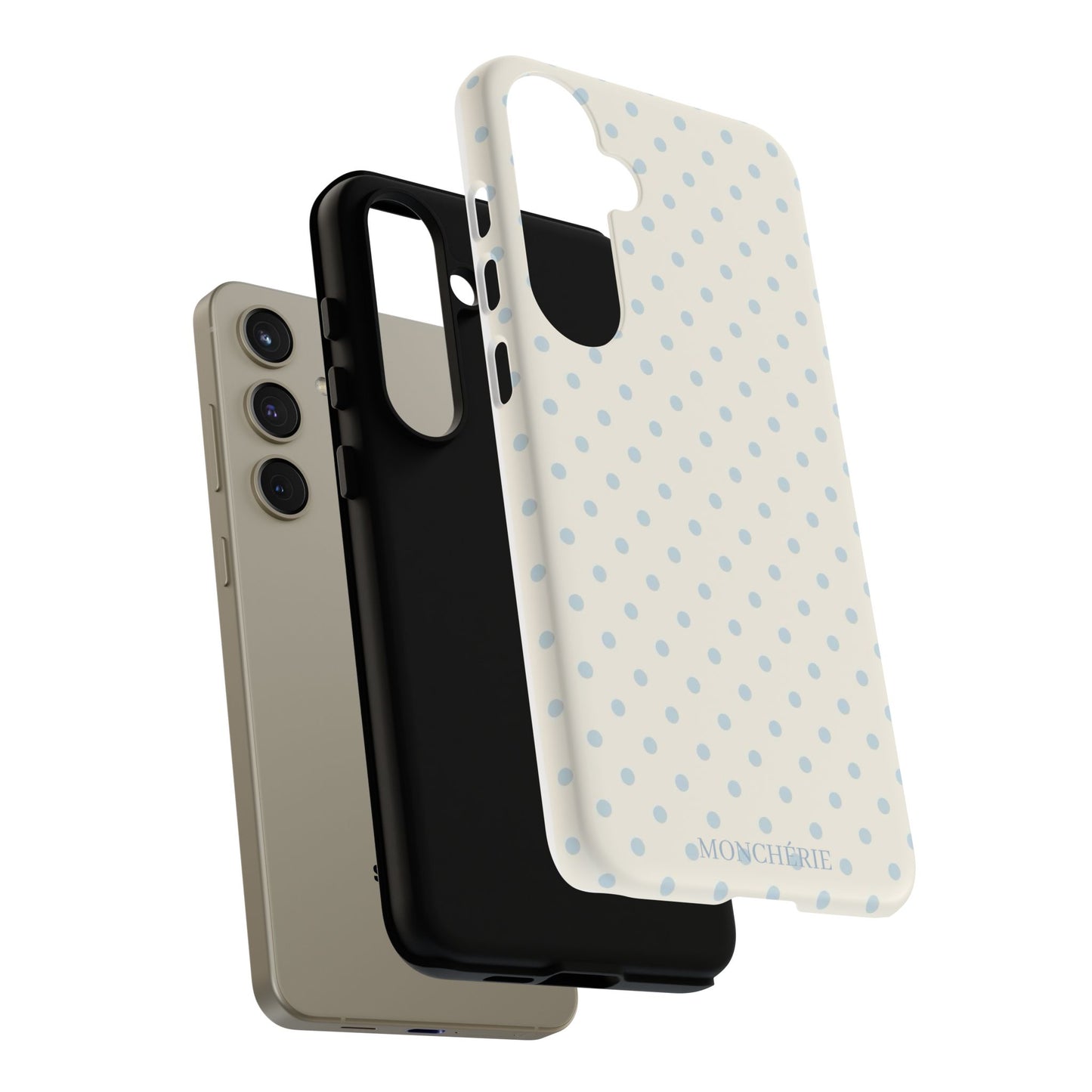 Blue and Cream Polka