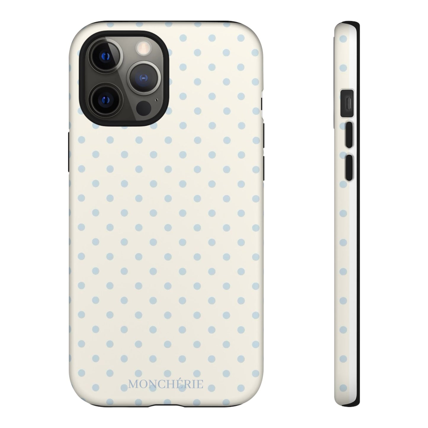 Blue and Cream Polka
