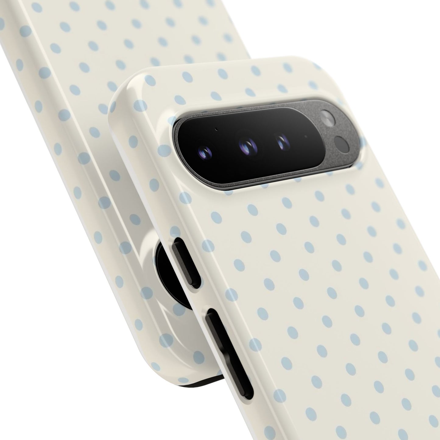 Blue and Cream Polka