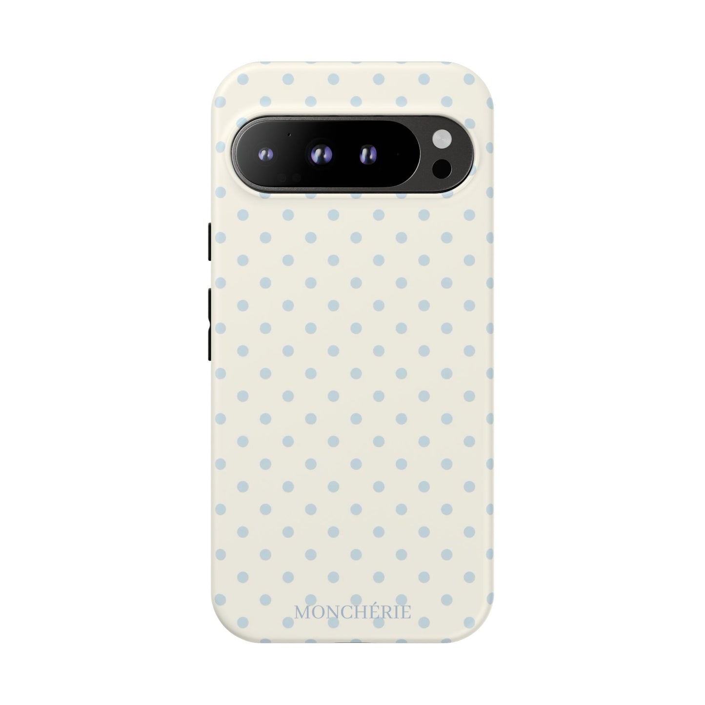 Blue and Cream Polka