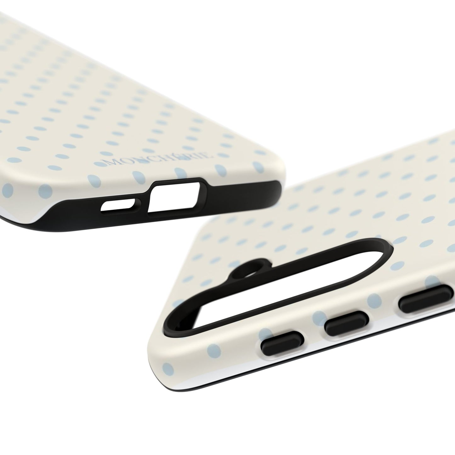 Blue and Cream Polka