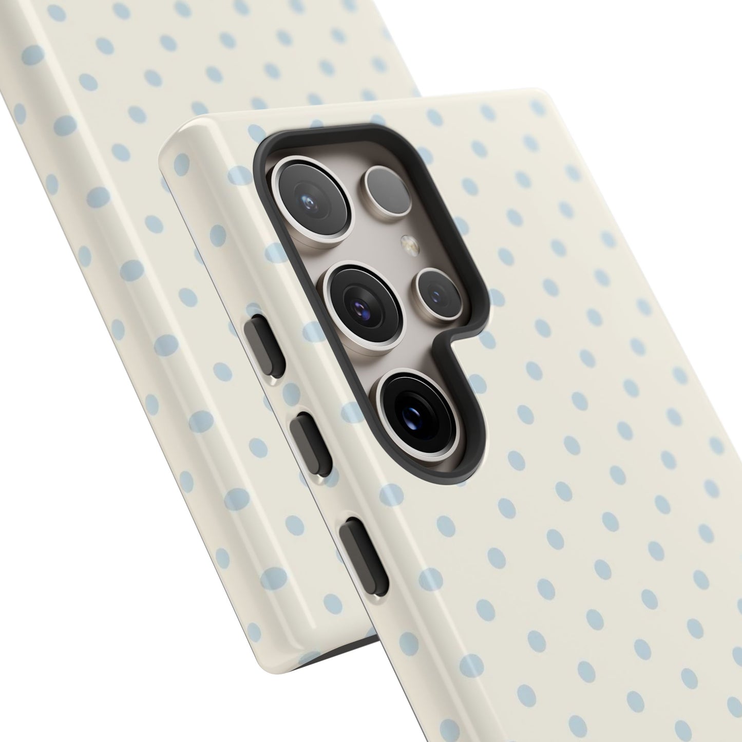 Blue and Cream Polka