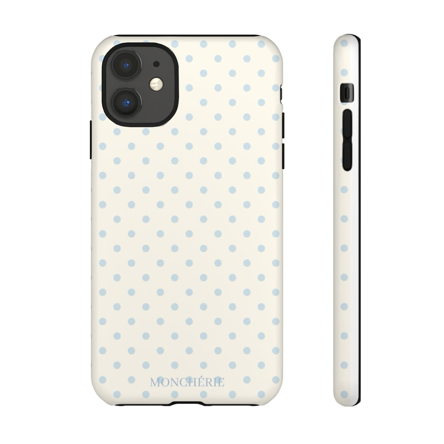 Blue and Cream Polka