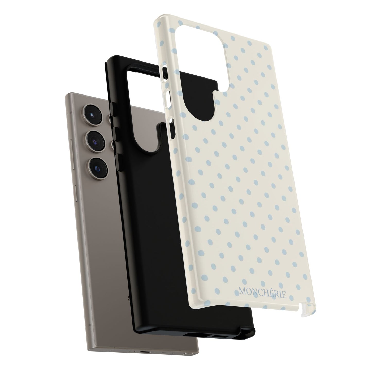 Blue and Cream Polka