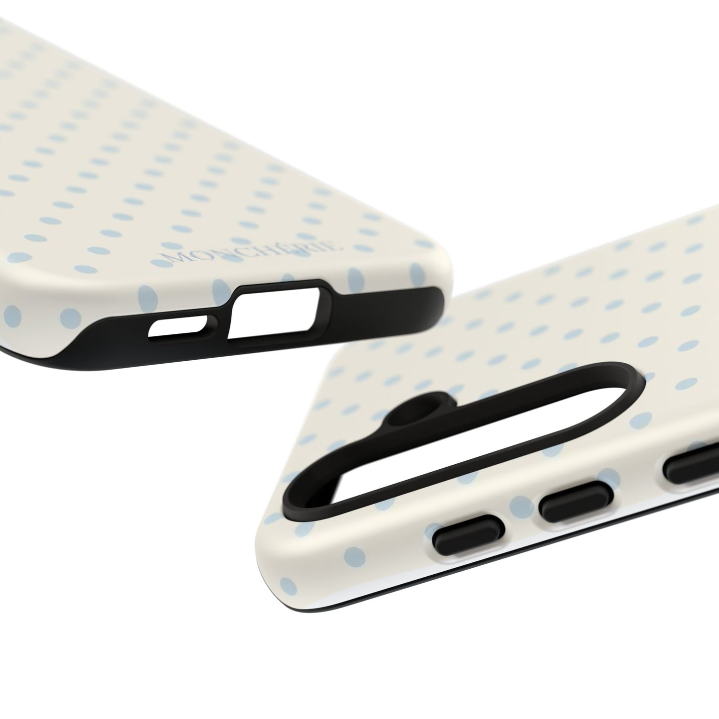 Blue and Cream Polka