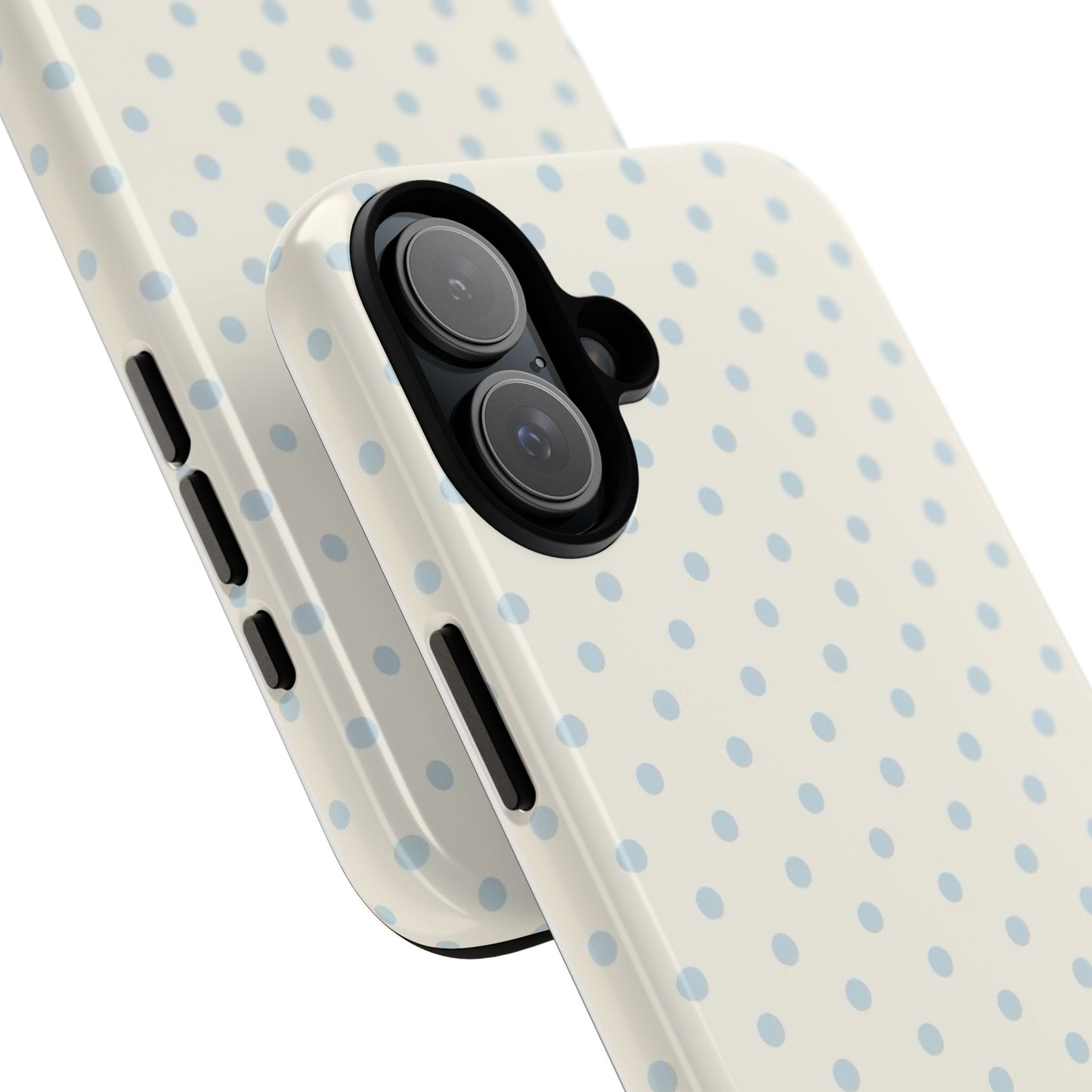 Blue and Cream Polka