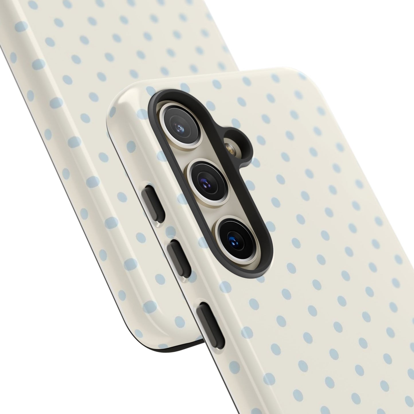 Blue and Cream Polka