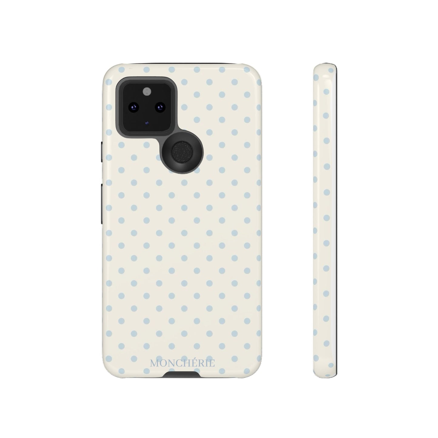 Blue and Cream Polka