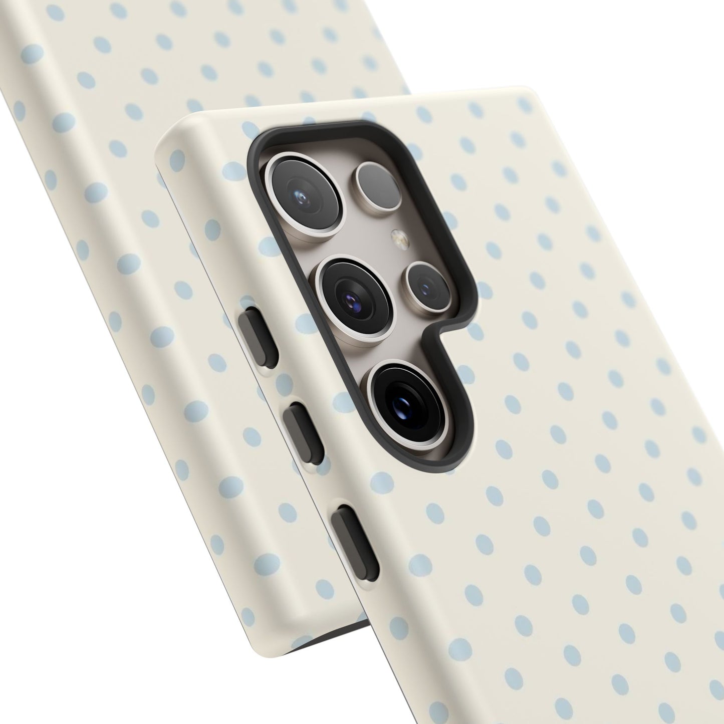 Blue and Cream Polka