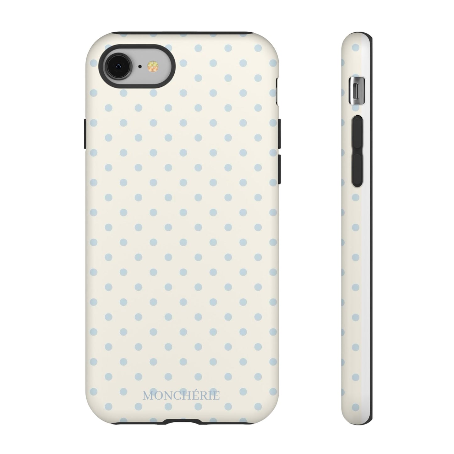 Blue and Cream Polka