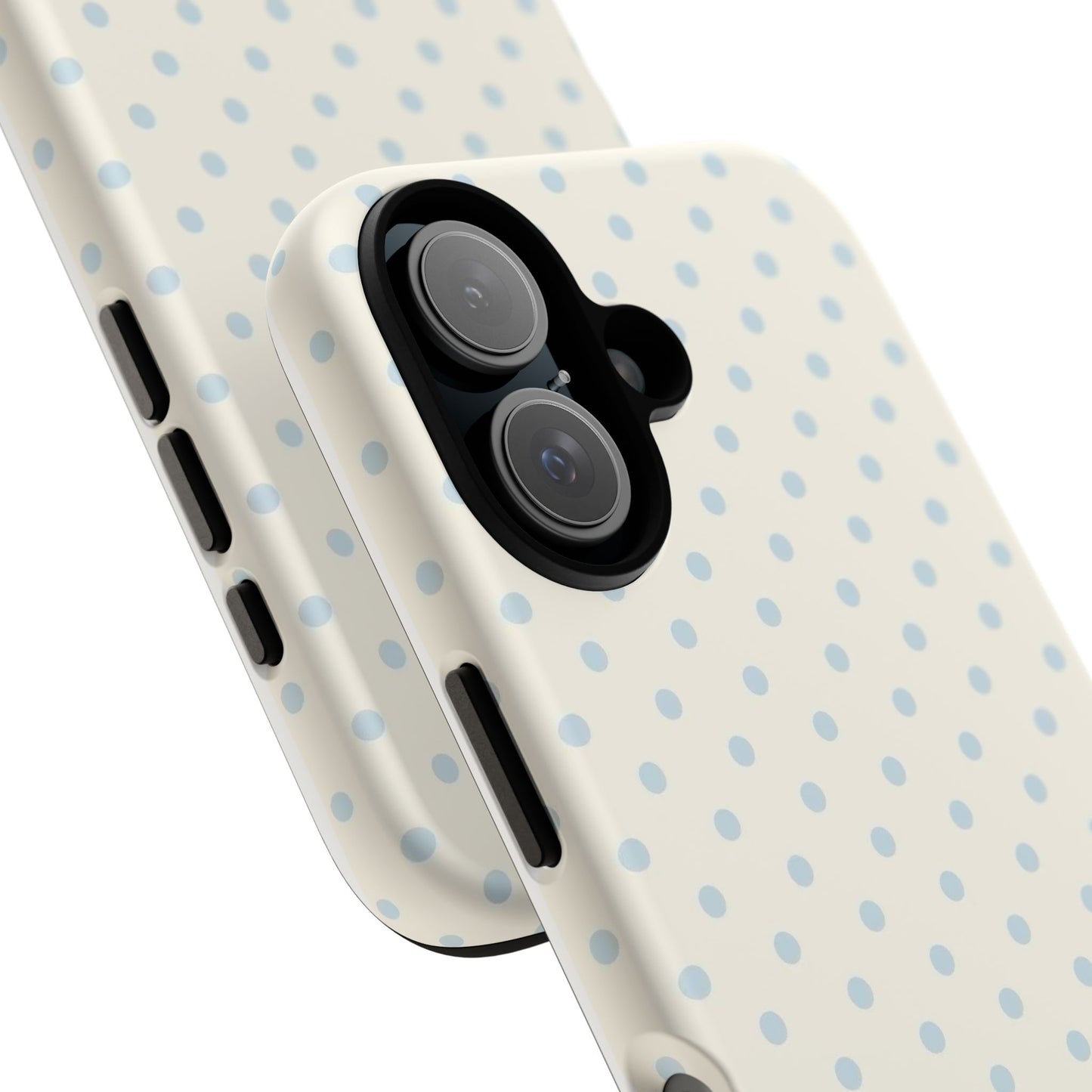 Blue and Cream Polka