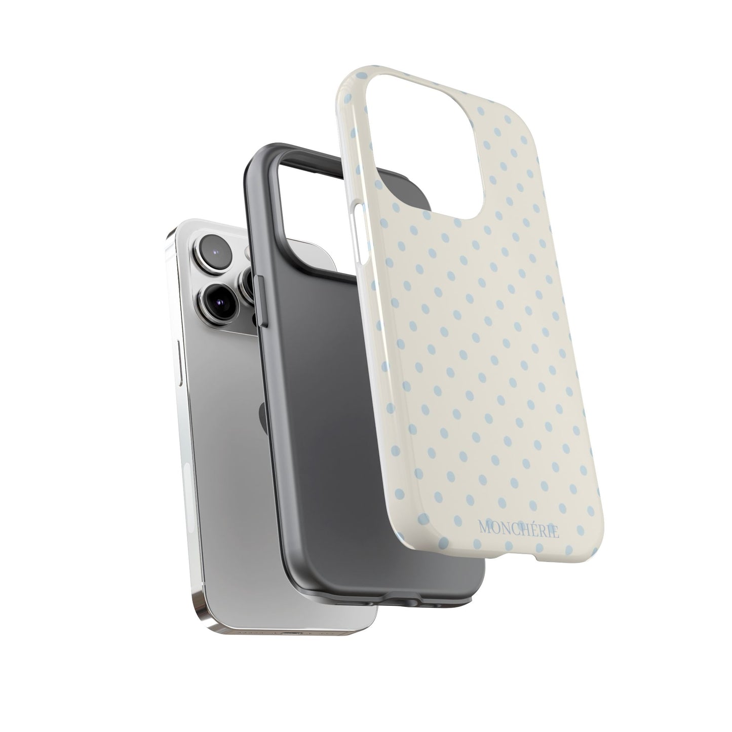 Blue and Cream Polka