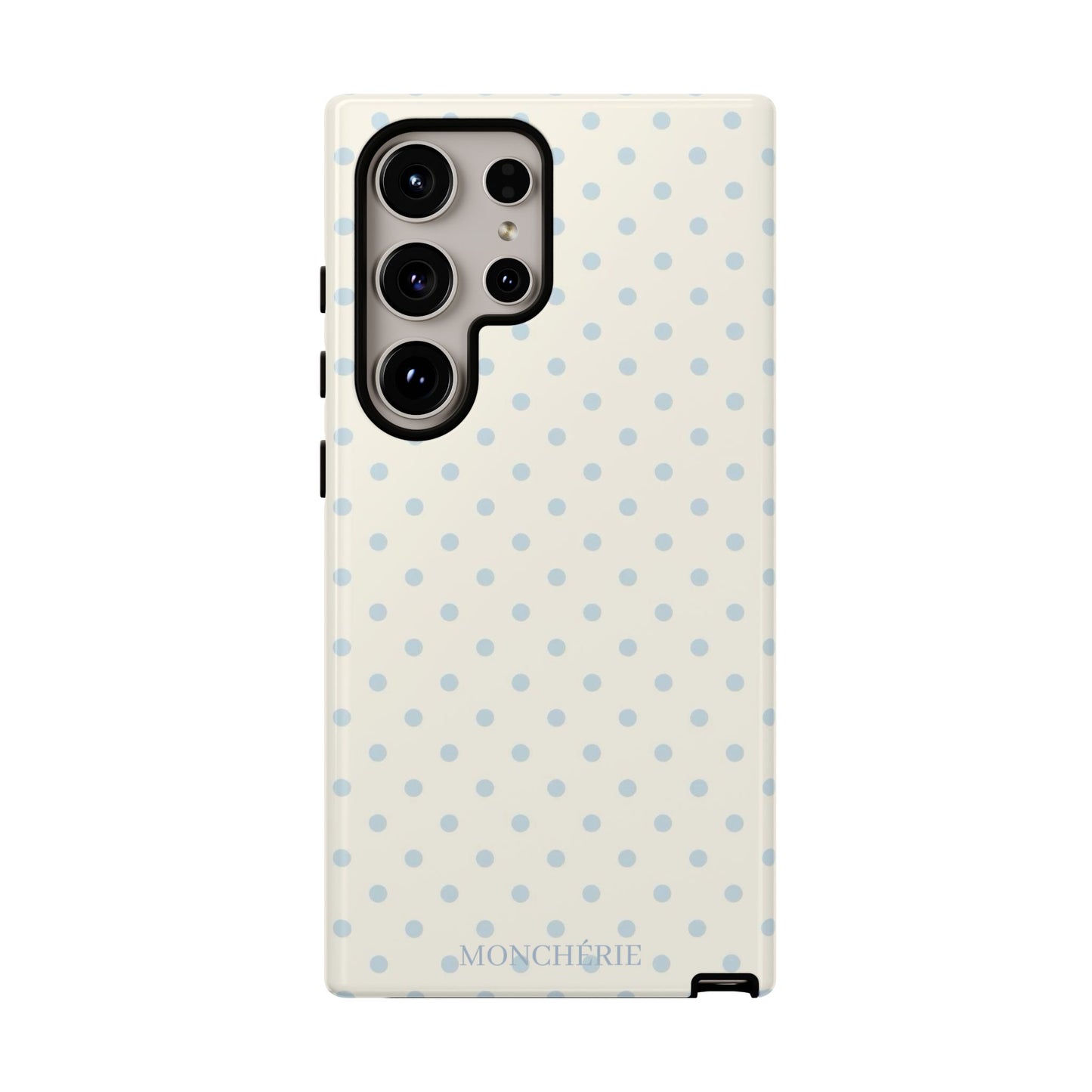 Blue and Cream Polka