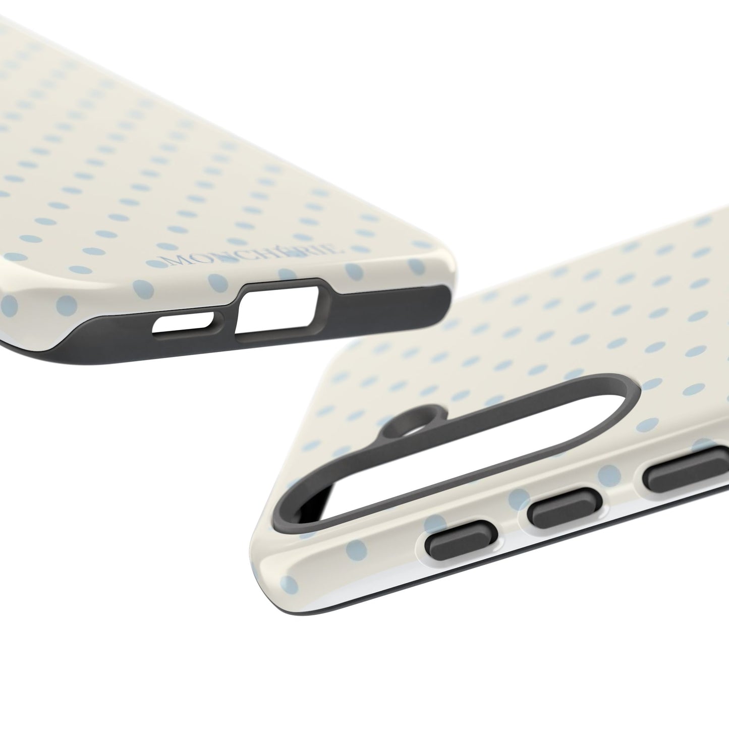 Blue and Cream Polka