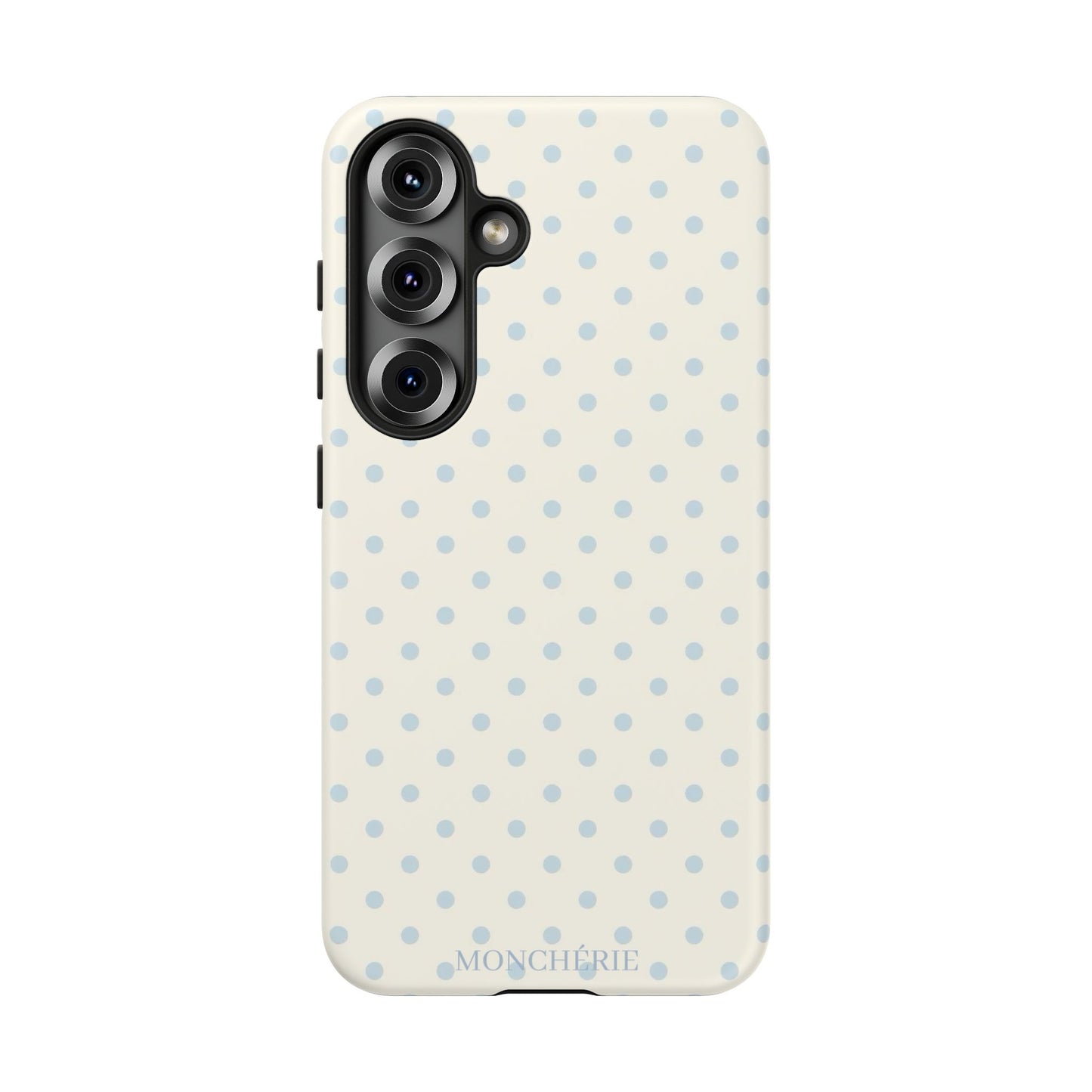 Blue and Cream Polka