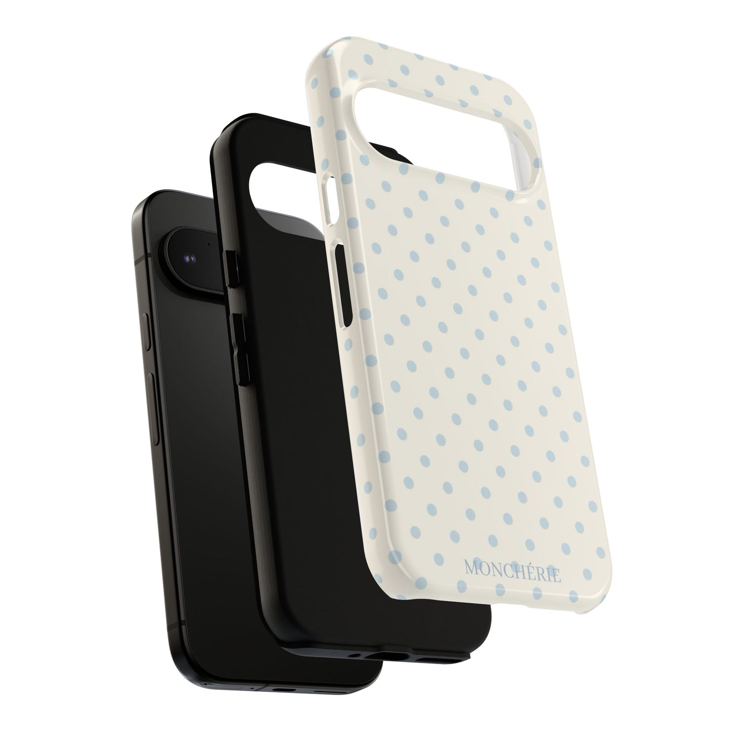 Blue and Cream Polka