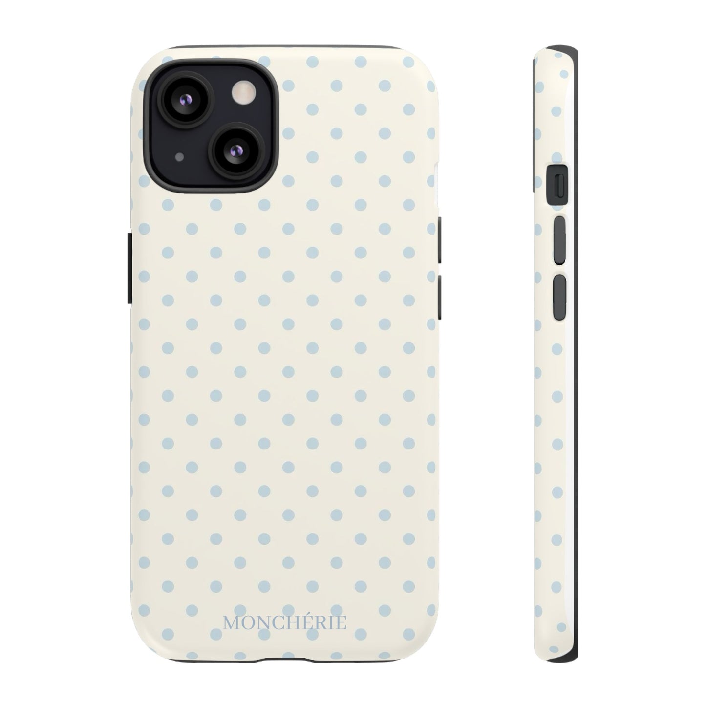 Blue and Cream Polka
