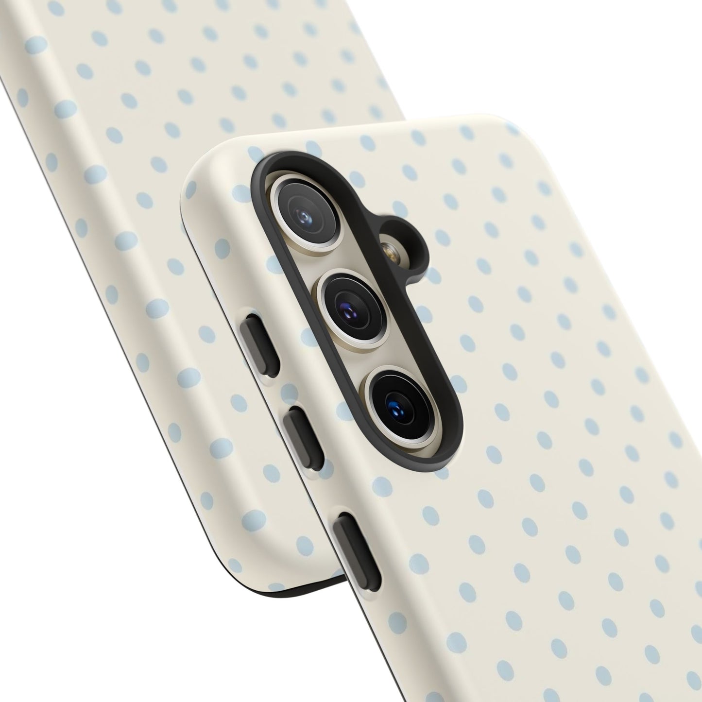 Blue and Cream Polka