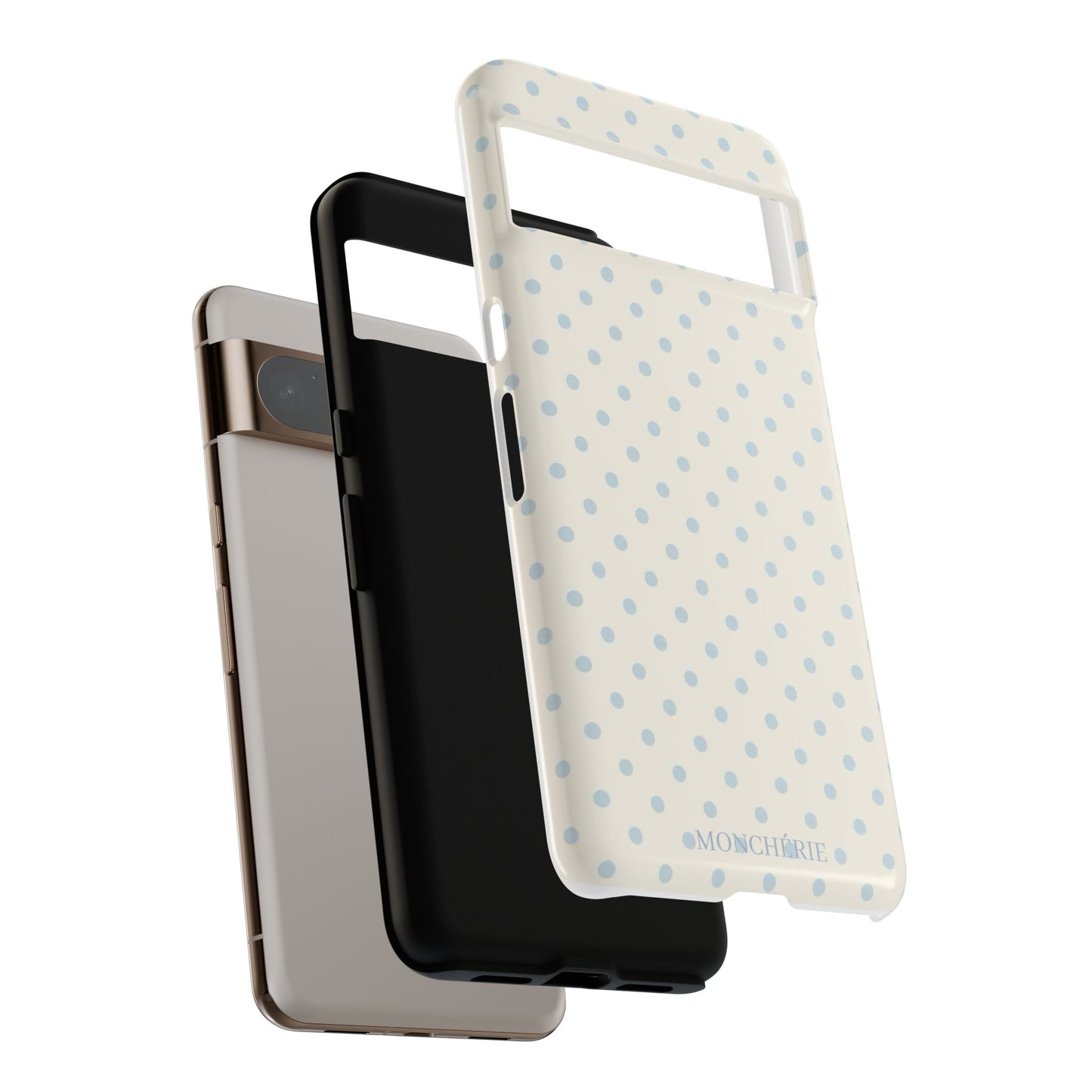 Blue and Cream Polka