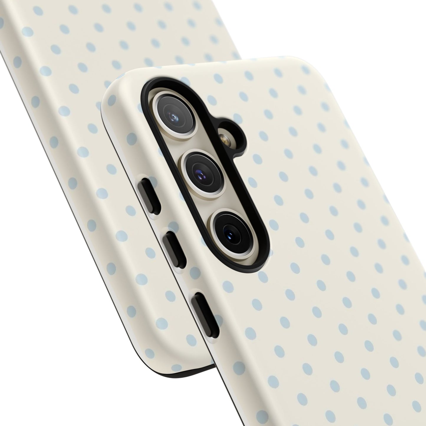 Blue and Cream Polka