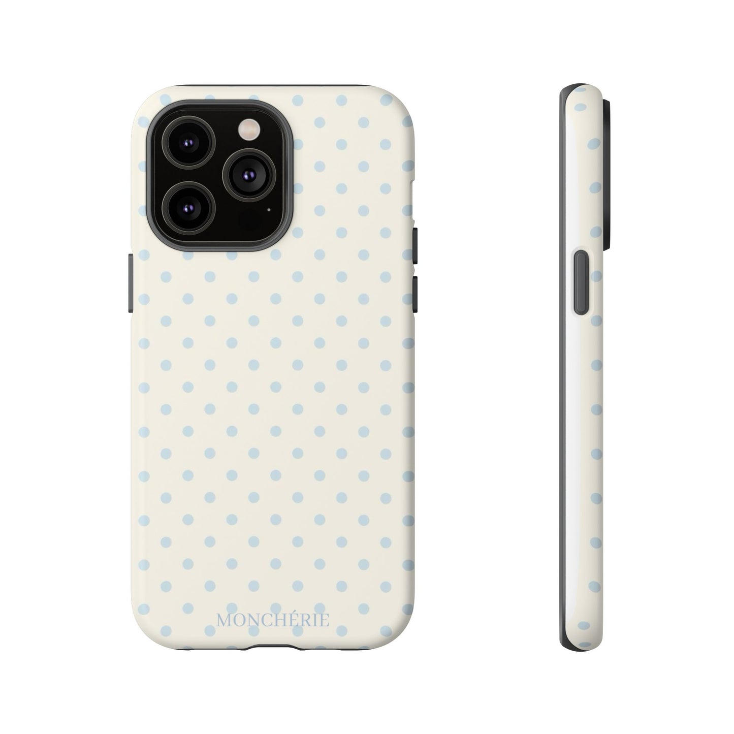 Blue and Cream Polka
