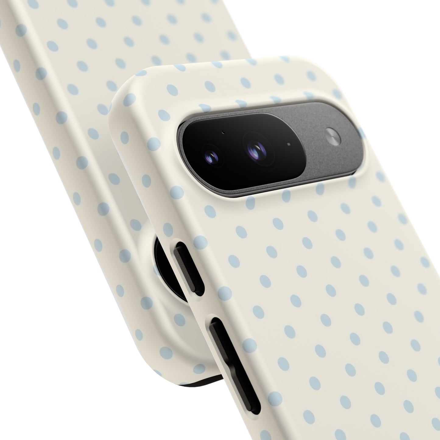 Blue and Cream Polka