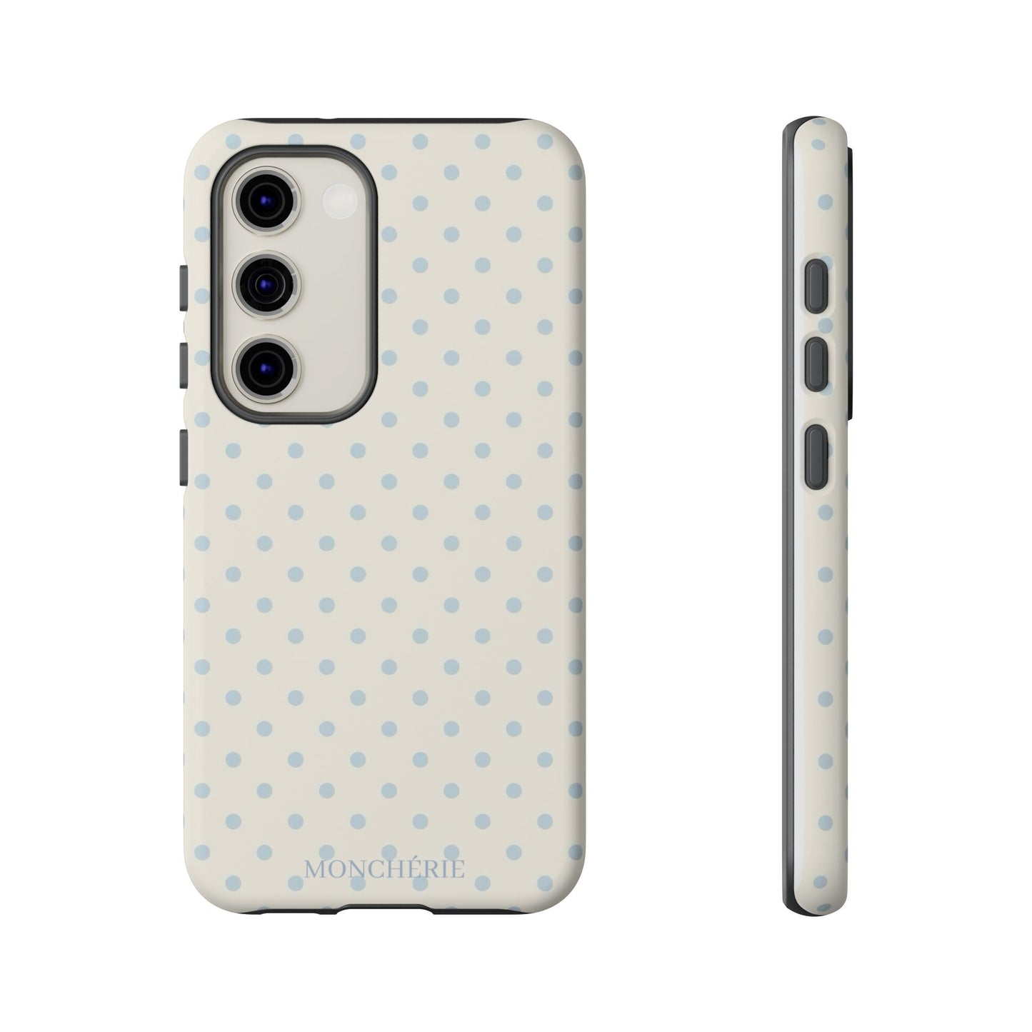Blue and Cream Polka