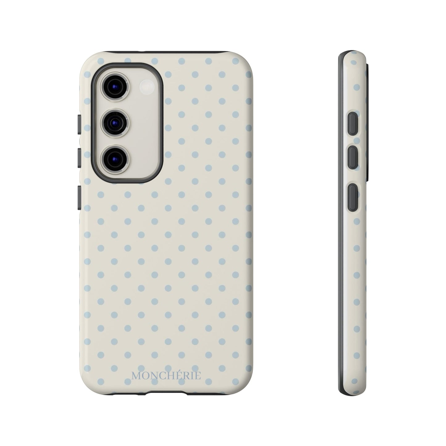 Blue and Cream Polka
