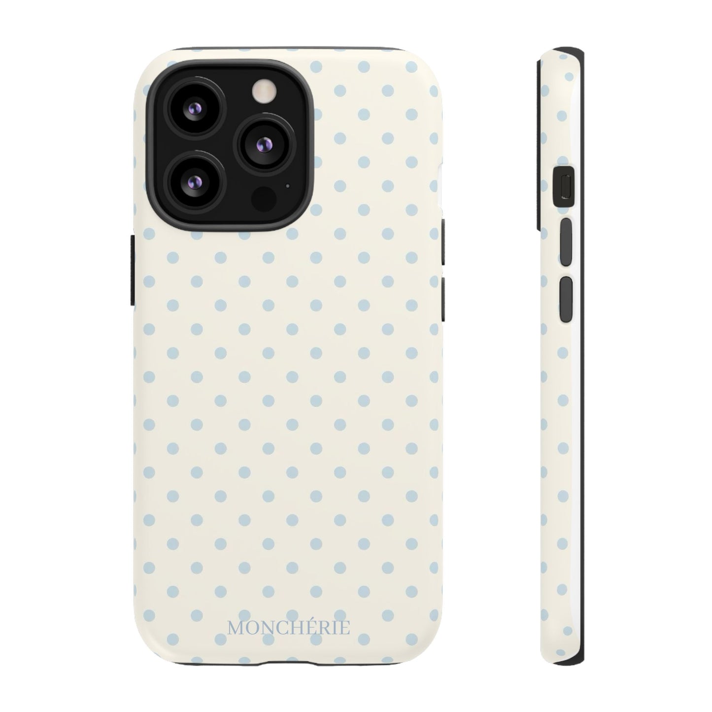Blue and Cream Polka