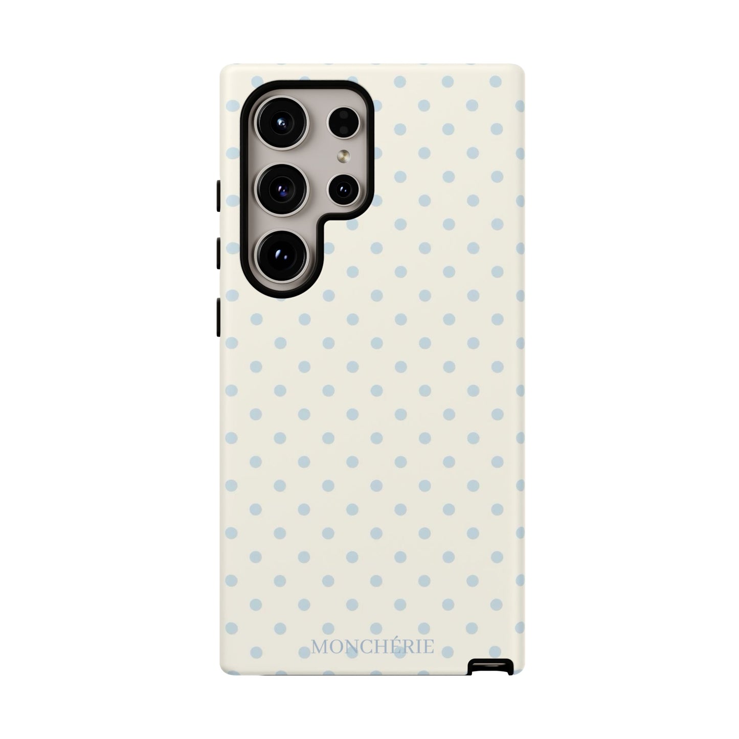 Blue and Cream Polka