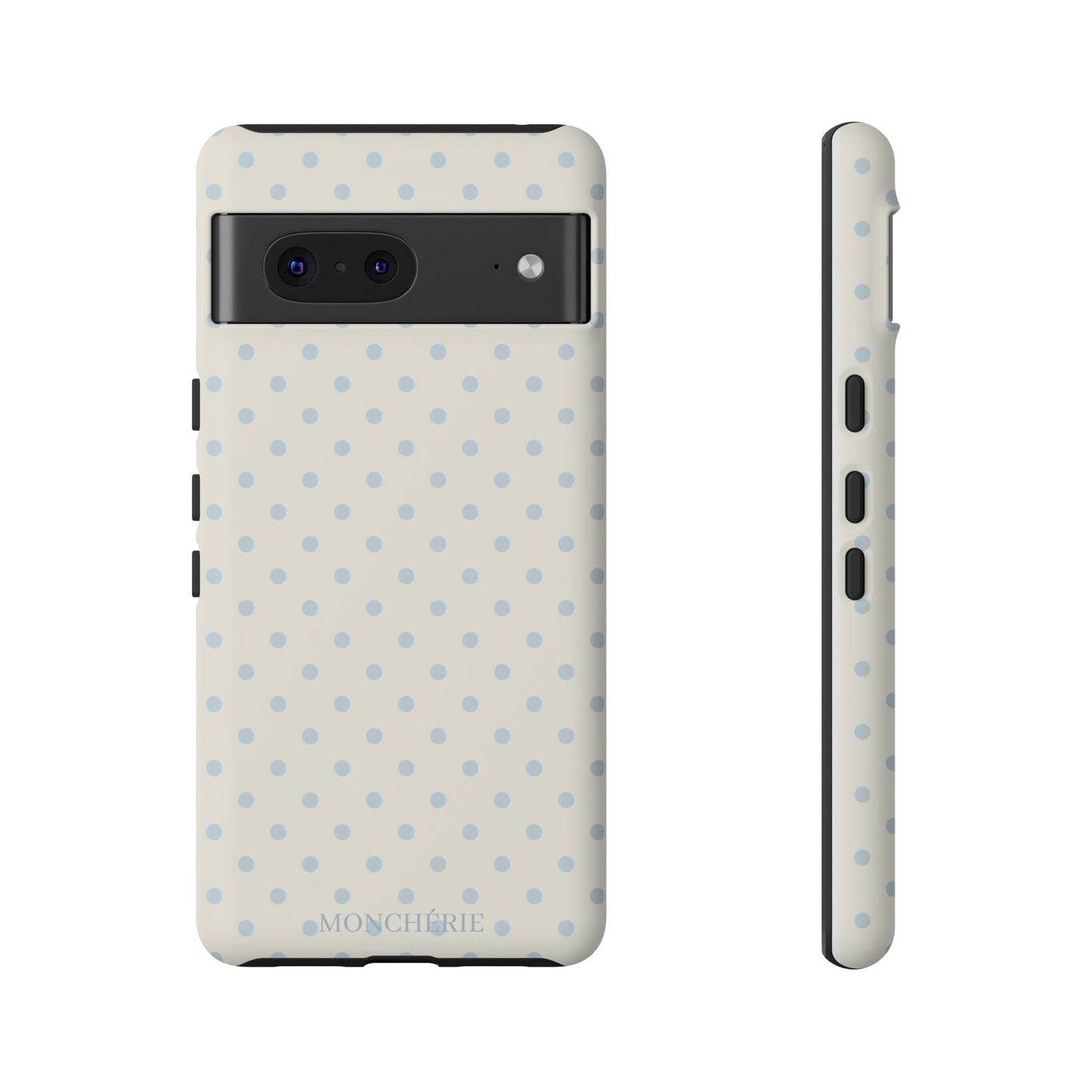 Blue and Cream Polka