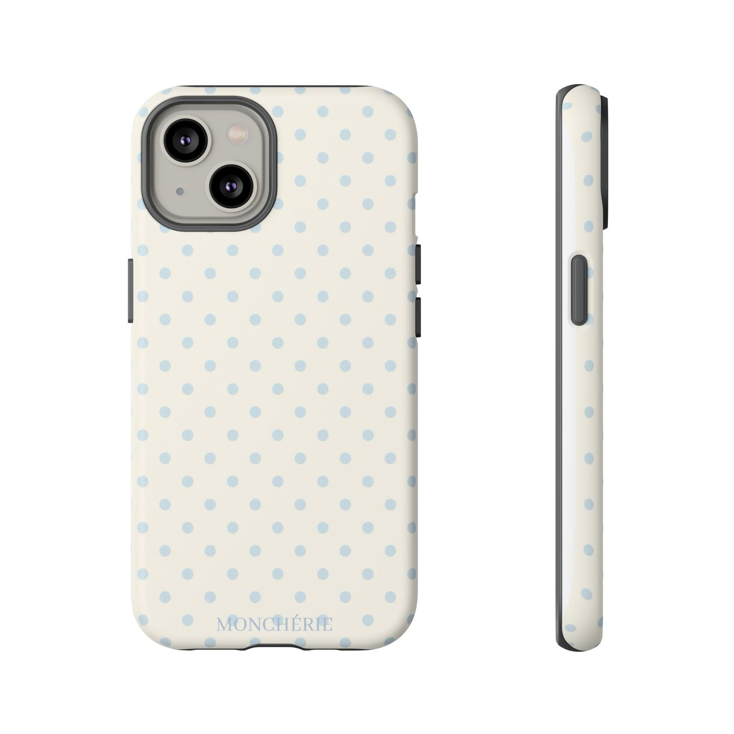 Blue and Cream Polka