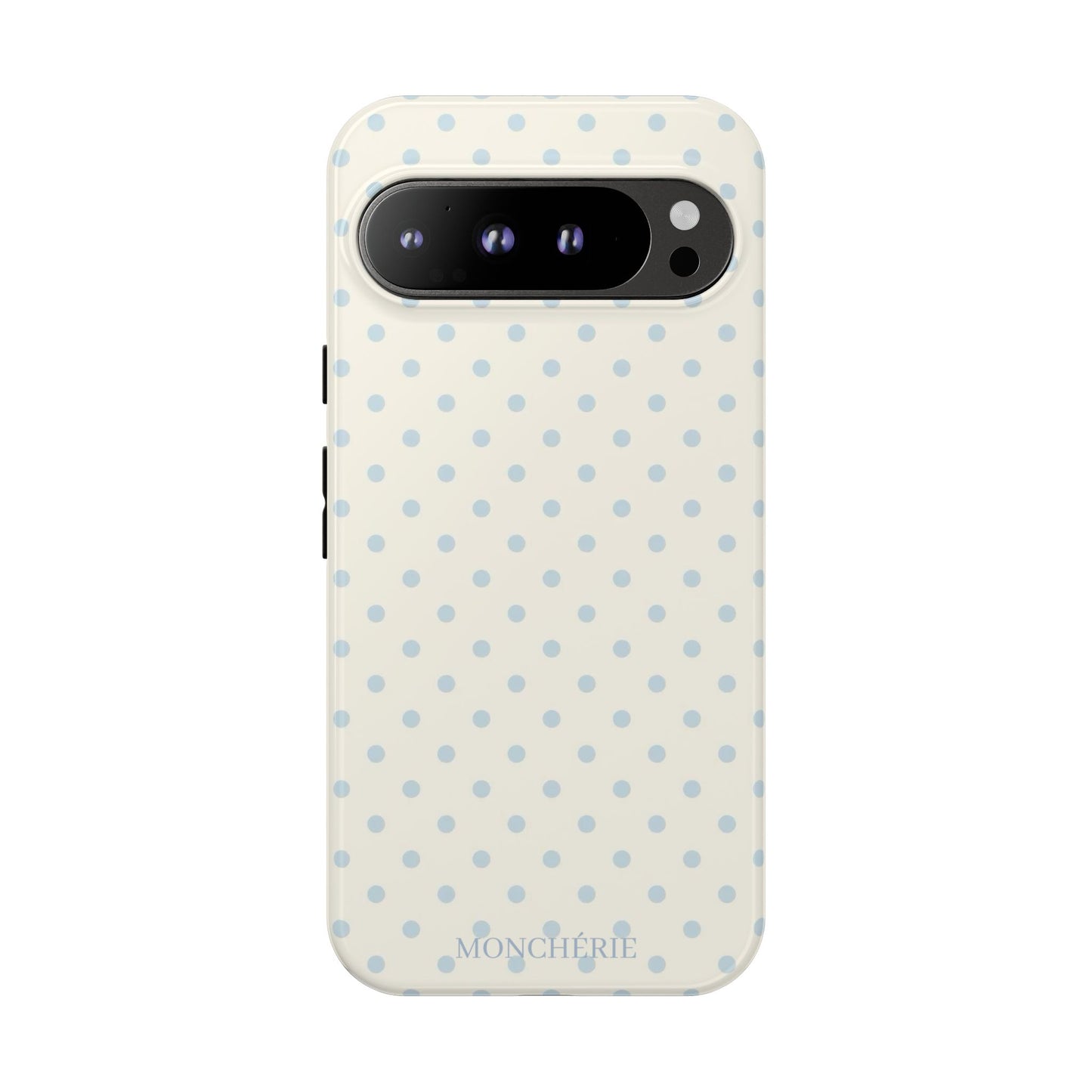 Blue and Cream Polka