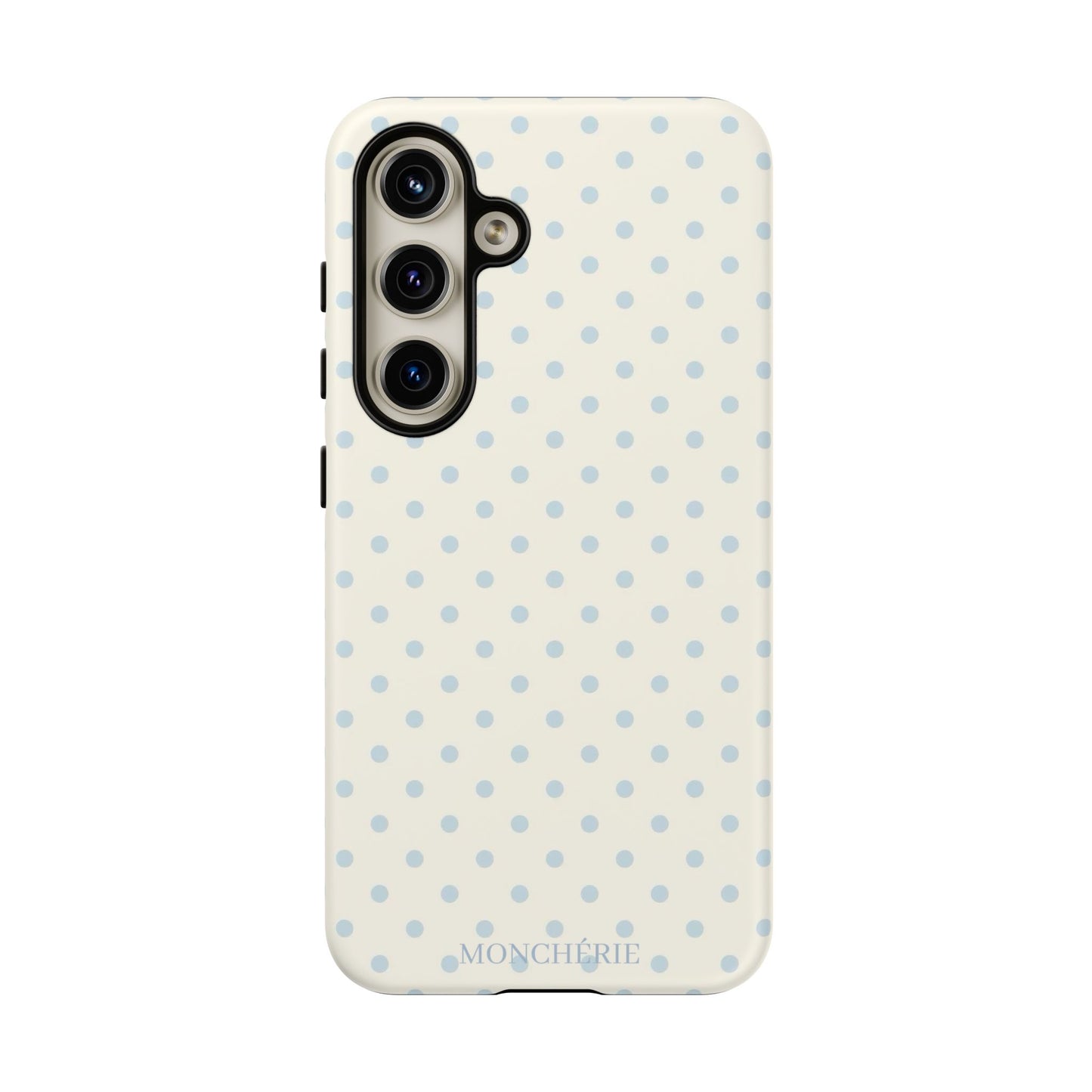 Blue and Cream Polka