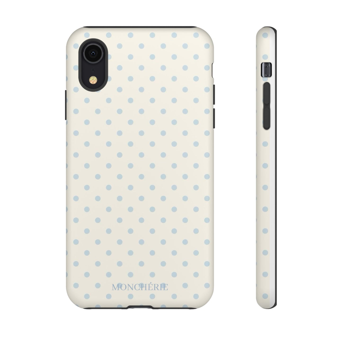 Blue and Cream Polka