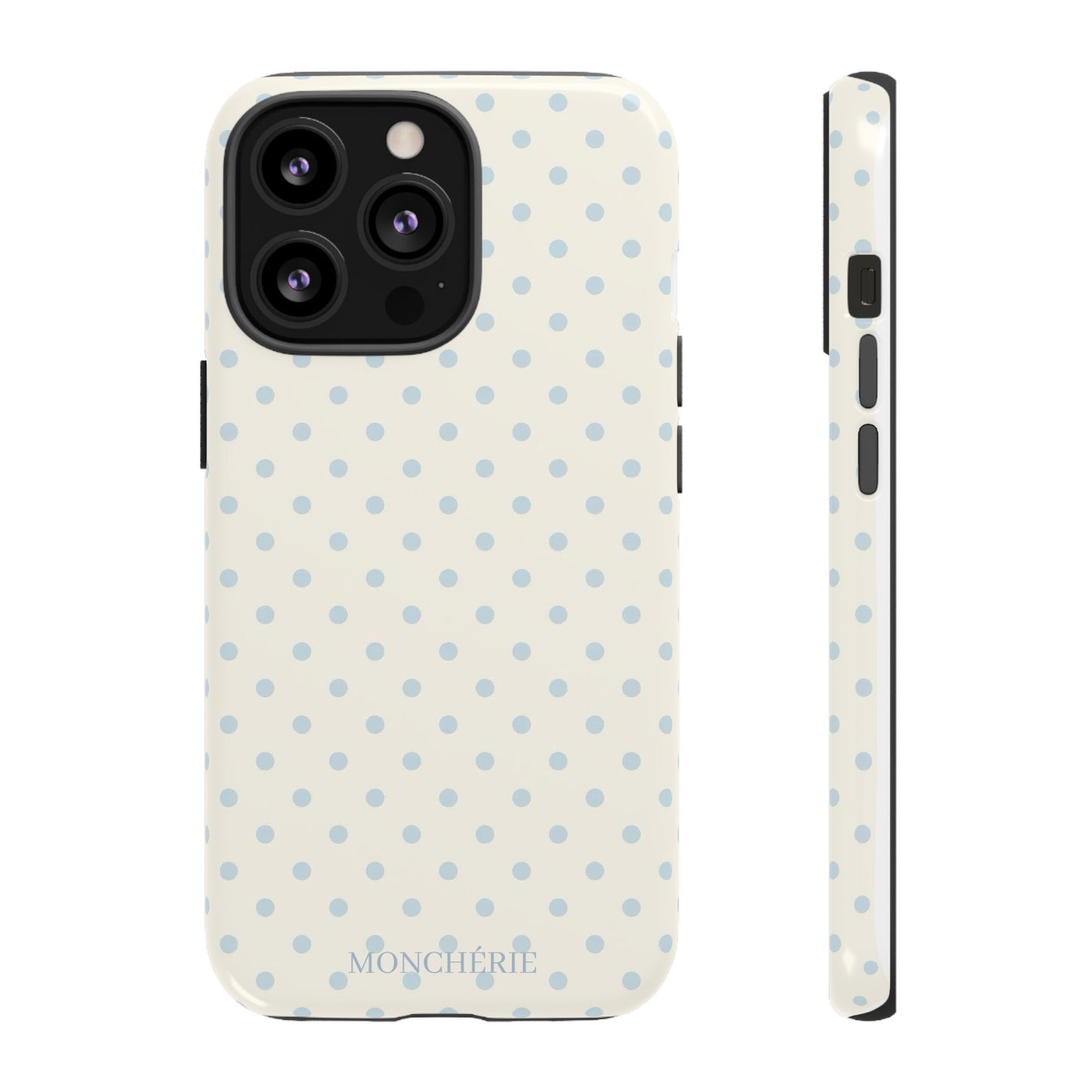 Blue and Cream Polka