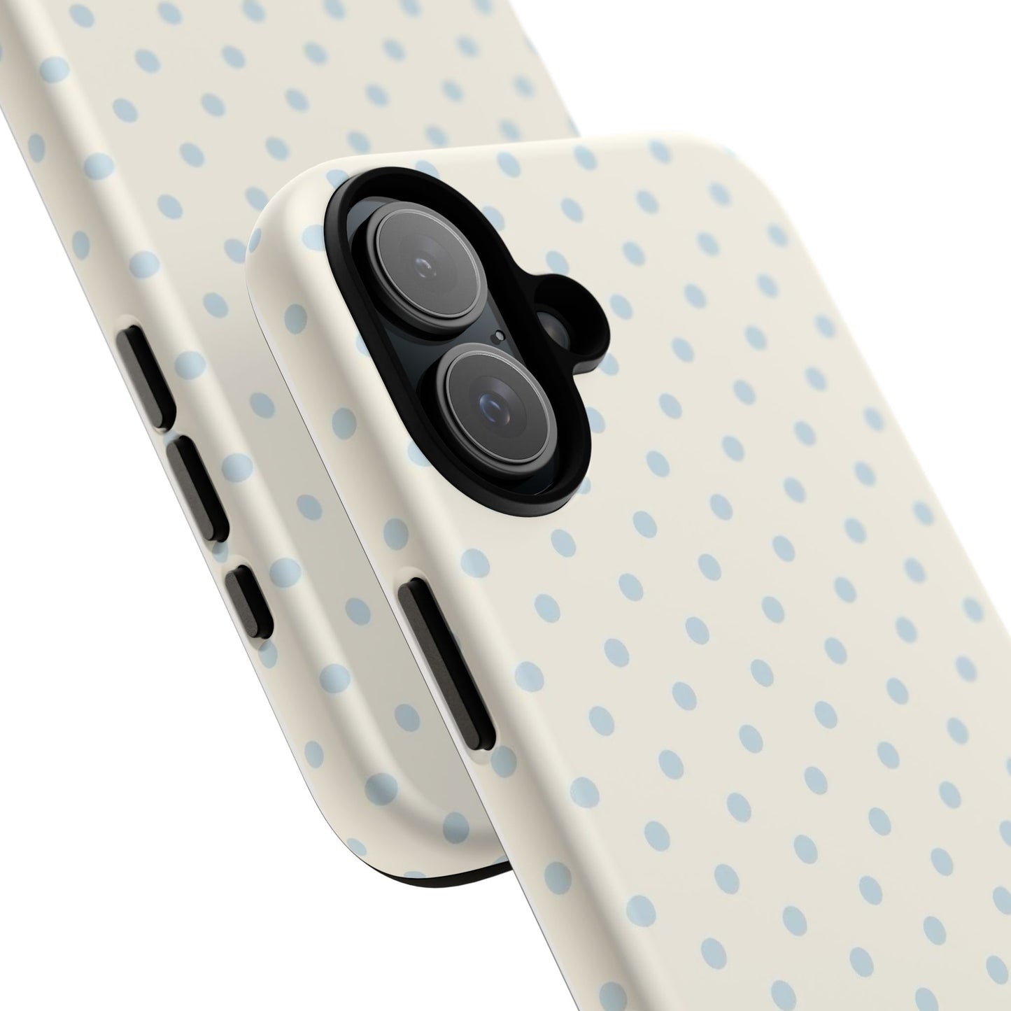 Blue and Cream Polka