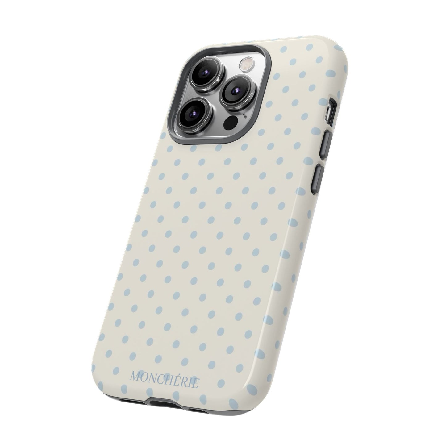 Blue and Cream Polka
