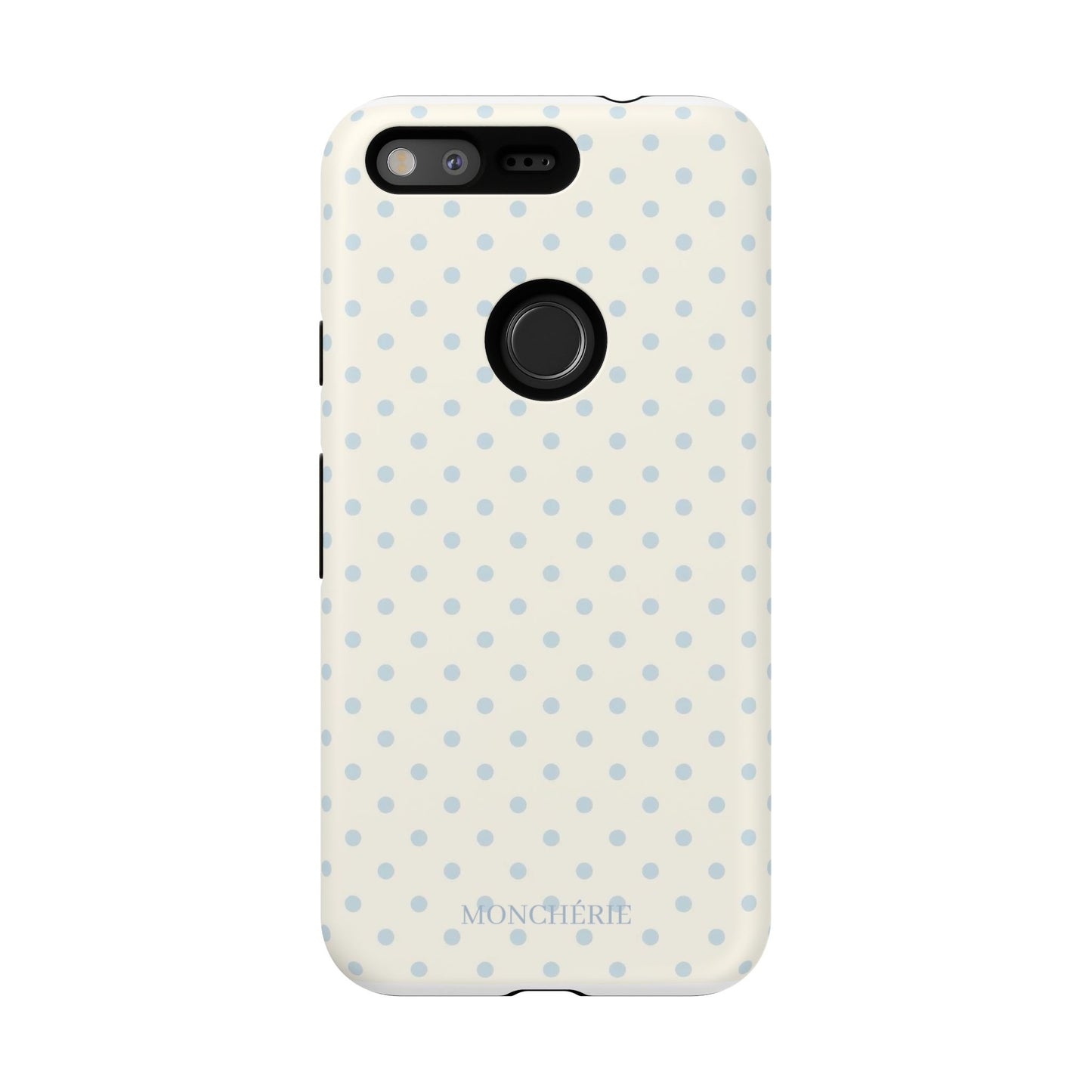 Blue and Cream Polka