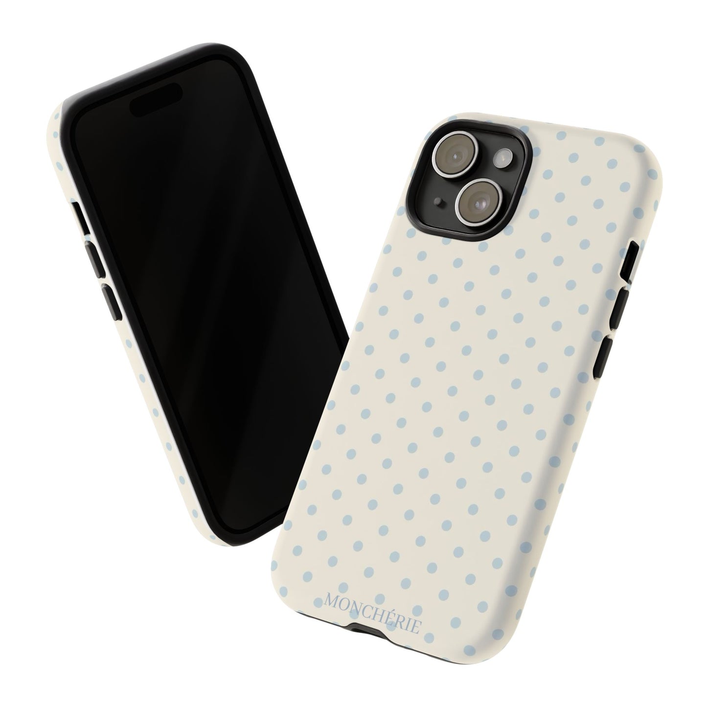 Blue and Cream Polka