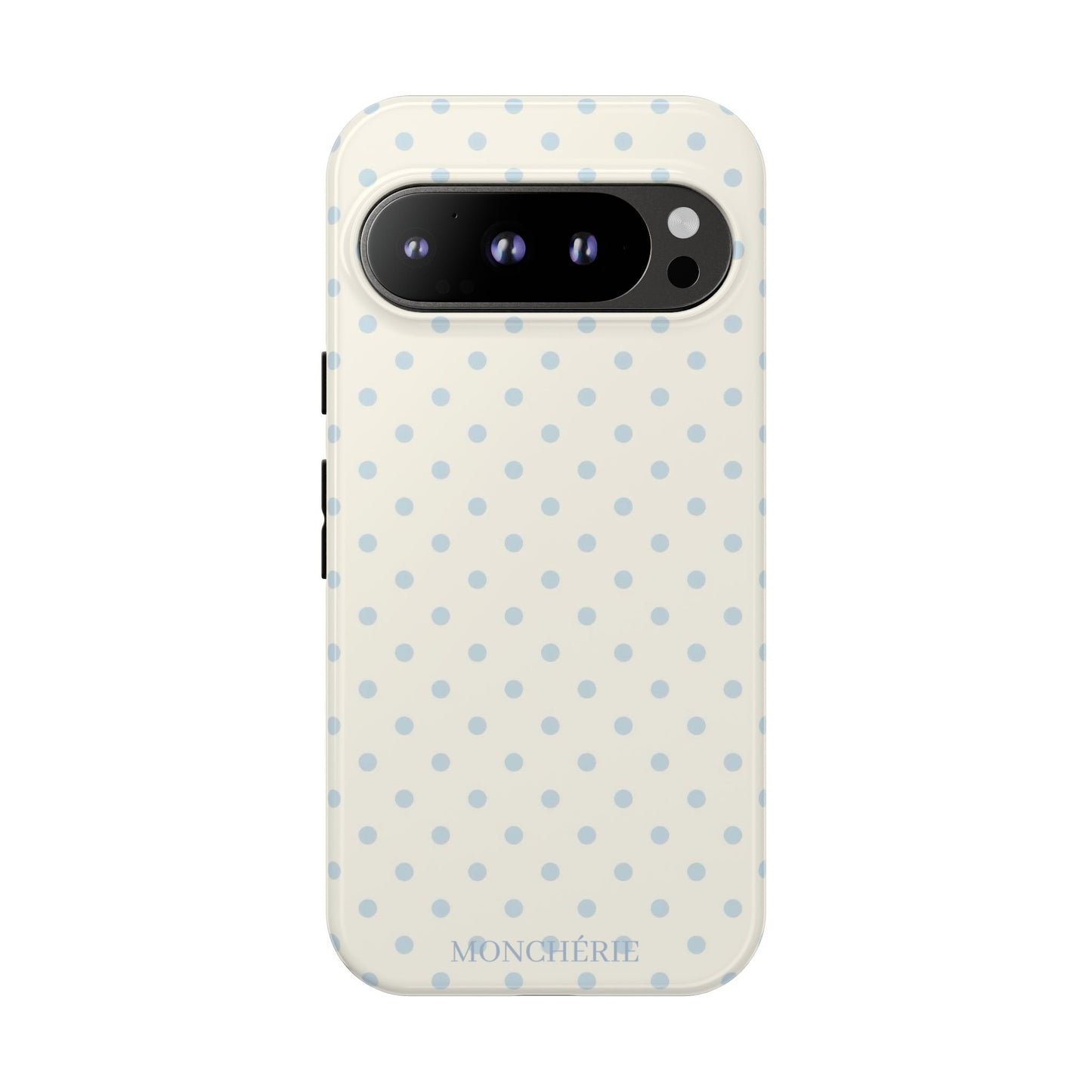 Blue and Cream Polka