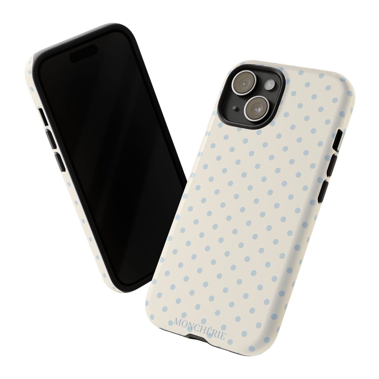 Blue and Cream Polka