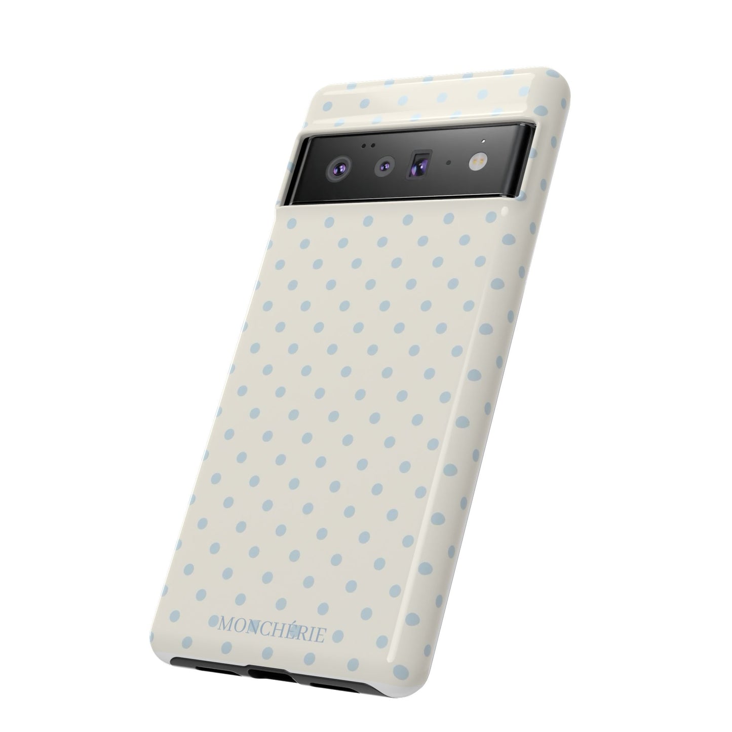 Blue and Cream Polka