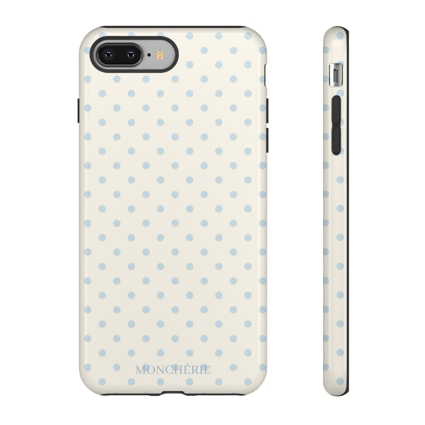 Blue and Cream Polka